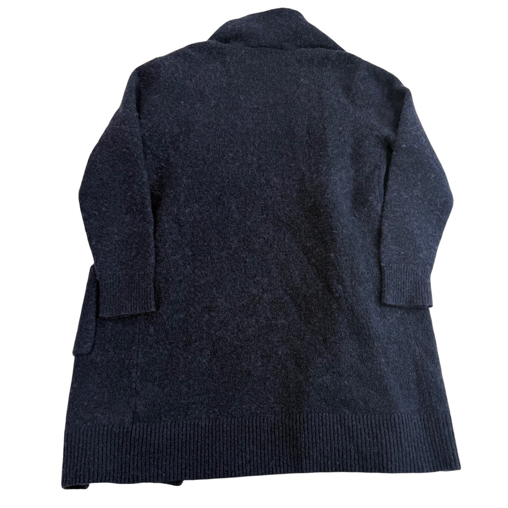 Michael Kors Cardigan Navy Blue Womens Size Medium Open Front Wool Blend Pockets - Picture 8 of 9